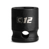 Capri Tools 12 mm Stubby Impact Socket, 3/8 in. Drive, 6 Point, Metric CP53432